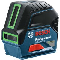Bosch GCL 2-15 G Professional Combi Laser, black and blue with green accents and red switch.
