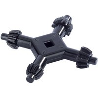 Black Draper MK4 4 Way Chuck Key with four gear-like heads and a square center.