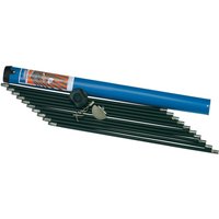 Draper polypropylene drain rod set, 9m, 13 pieces, in blue case with black rods and attachments.