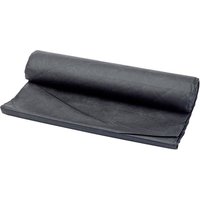 Black Draper WG8/A weed control matting, 8m x 1.5m, rolled, textured surface, durable fabric for garden use.