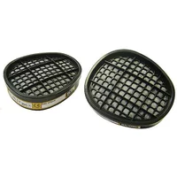 "Black Scan Twin Half Mask A1 Refills with grid pattern and oval shape by Bailey"