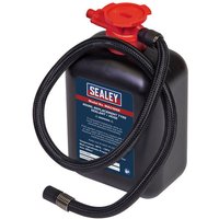 Black Sealey tyre sealant bottle with red cap and attached black hose.