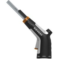 "Black and silver Sievert Powerjet torch with 1' US connection and orange Piezo ignition button"