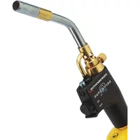 "Black and gold Rothenberger brazing torch with adjustable nozzle and ergonomic handle"