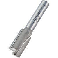 Silver Trend two flute straight cutter with cylindrical shank and engraved branding.