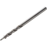 Trend 9.5mm Pocket Hole Drill Bit, silver, spiral fluted, cylindrical shank, sharp pointed tip.