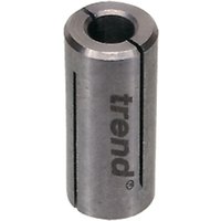 Metallic Trend collet reduction sleeve with engraved logo and vertical slit design.