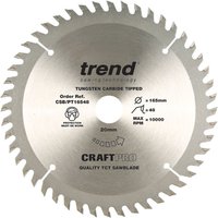 Circular Trend Craft Pro sawblade with tungsten carbide tips and 48 teeth, silver with black text and logo.