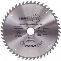 Trend CraftPro 235mm saw blade, 24 teeth, silver with black text and logo, tungsten carbide tipped.