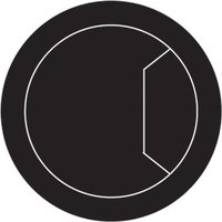 Black Trend cable tidy insert with circular design and side opening slot.