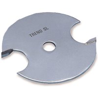 Trend SL/AA 1.5mm slotter blade, round silver metal with central hole and two cutting edges.