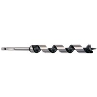 Snappy auger bit with 10mm diameter, 155mm length, black spiral flutes, and 1/4 hex shank by Trend.