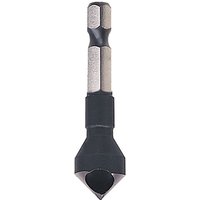 Black and silver Trend Snappy de-burring tool with hex shank and conical cutting tip.