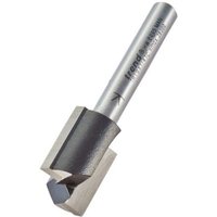 Trend TR14X1/4TC two flute straight bit, silver with engraved branding, 12.5 x 25mm cutting edge.