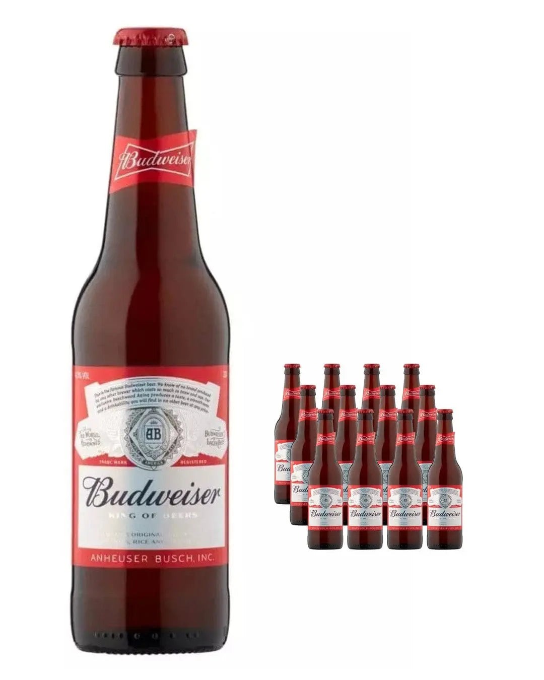 budweiser Budweiser Premium Lager Bottle Multipack, 12 X 300 Ml