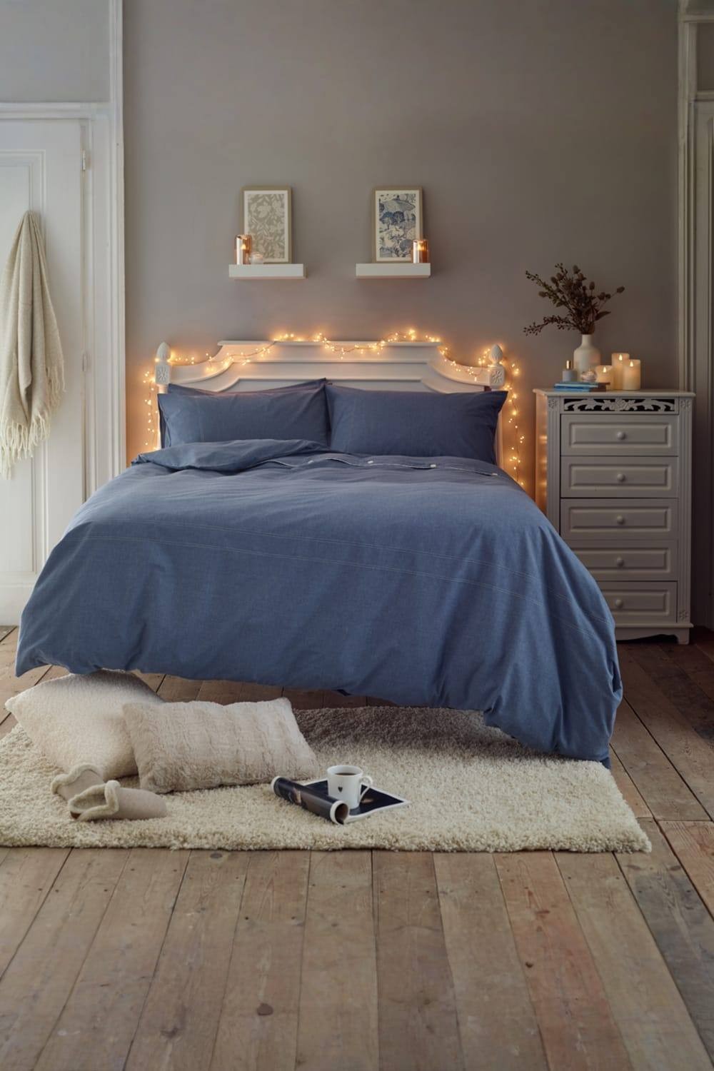 Deyongs Southwick Blue Single Fitted Sheet - image 2