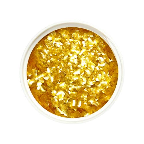 Edible Glitter Flakes - Gold - image 3