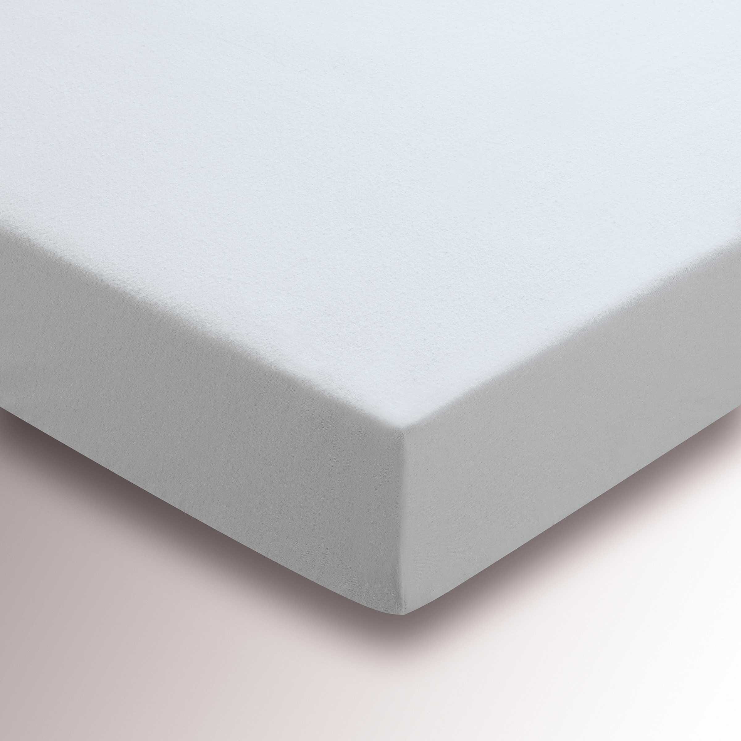 Silver brushed cotton fitted sheet by Helena Springfield, designed for a king-sized mattress, featuring a smooth, soft texture and snug fit.