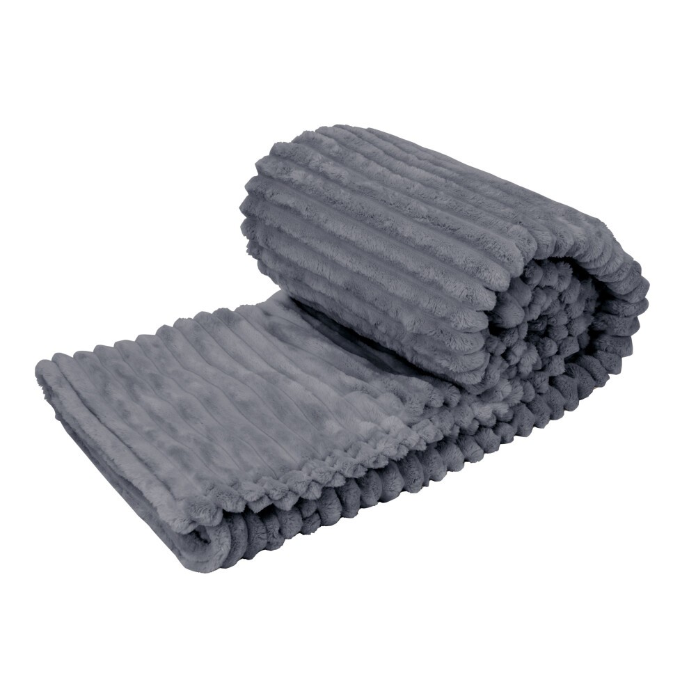 Neo Grey Fleece Electric Blanket with Timer and Heat Settings - image 2