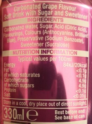Old Jamaica Sparkling Grape Soda Drink Multipack, 24 x 330 ml - image 3