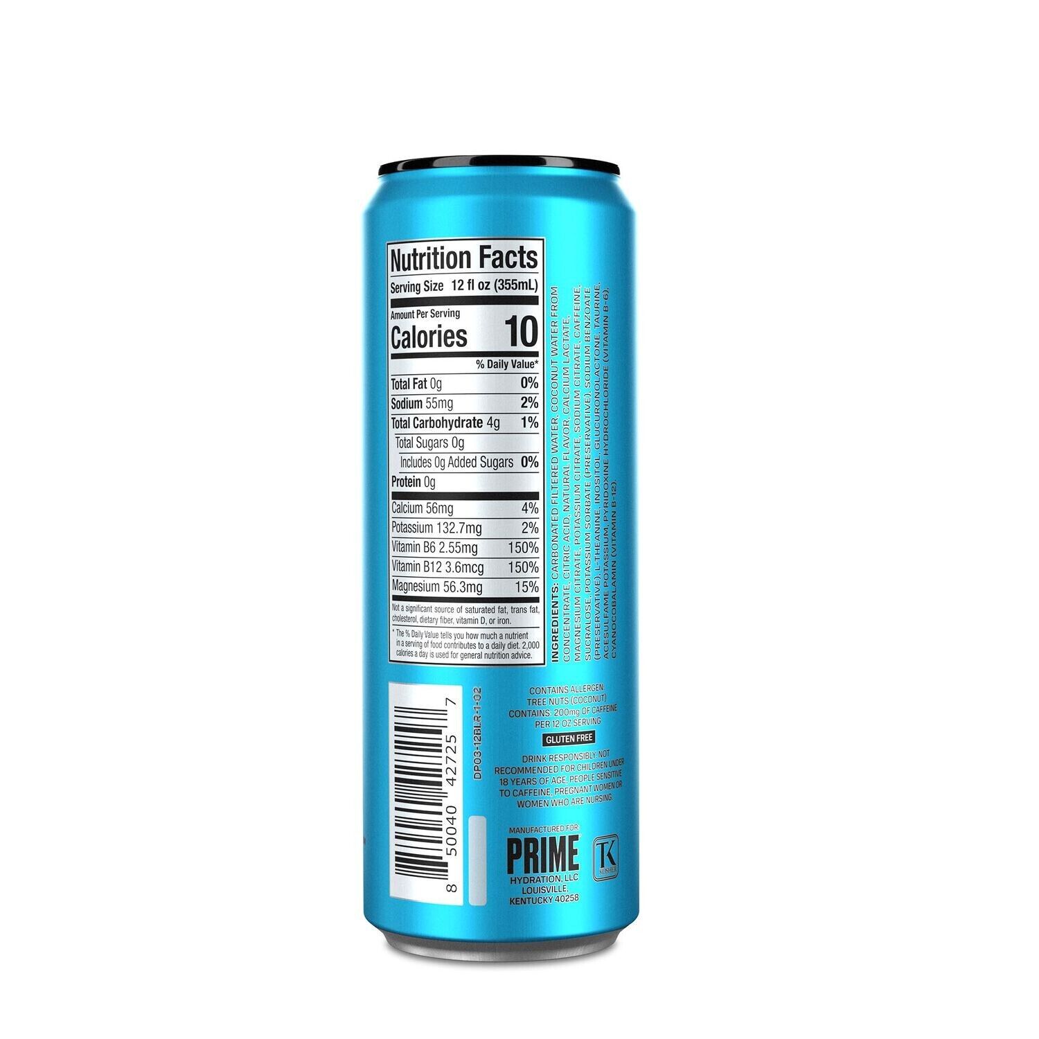 Prime Blue Raspberry Energy Drink Multipack, 12 x 330 ml - image 3