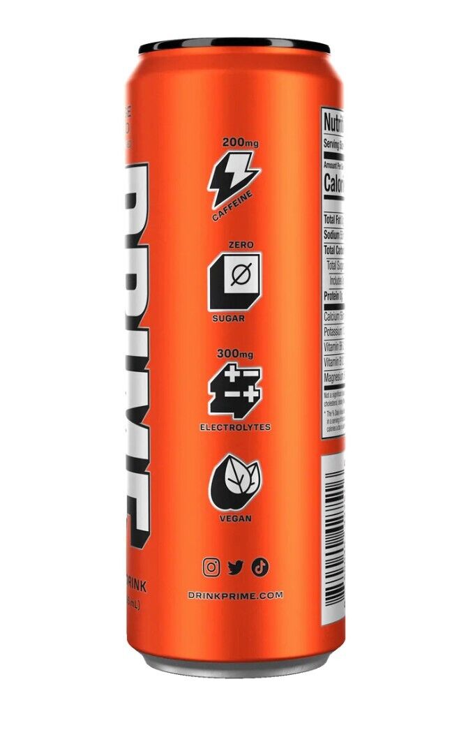 Prime Orange Mango Energy Drink Multipack, 12 x 330 ml - image 2