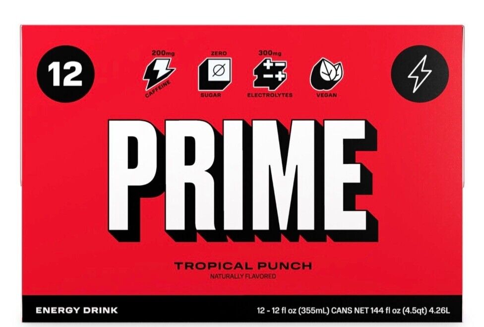 Prime Tropical Punch Energy Drink Multipack, 12 x 330 ml - image 5