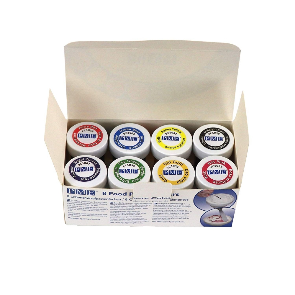 Set of Eight PME Food Colour Pastes - image 3