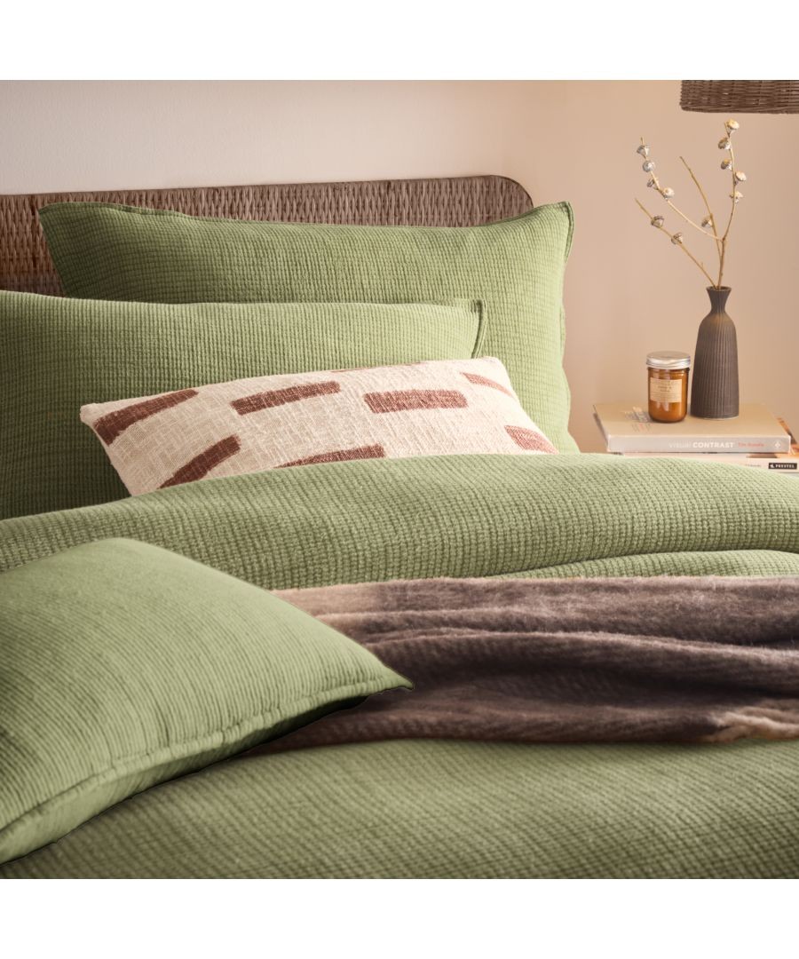 Yard Ribble King Size Khaki Acid Washed Duvet Cover Set - image 2