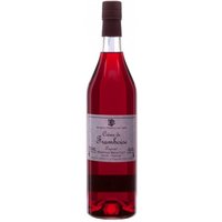 Briottet Creme de Framboise Raspberry Liqueur 70cl, dark red bottle with a white label and brown cap.