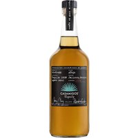 Casamigos Anejo Tequila 70cl bottle with black label, turquoise logo, and cork stopper.