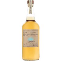 Casamigos Reposado Tequila 70cl bottle with tan label and wooden cork, amber liquid inside.