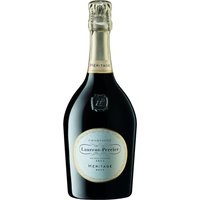 Dark green Laurent Perrier Heritage 75cl champagne bottle with gold foil and elegant label.
