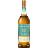 Glenmorangie 13 Year Cognac Cask Whisky 70cl, amber liquid in tall bottle with teal label and gold accents.