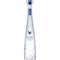 Grey Goose Altius Vodka 70cl in tall, slender bottle with blue label and embossed goose logo.