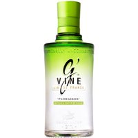 G'Vine Floraison Gin 70cl bottle with green gradient glass and green cap, elegant floral label design.