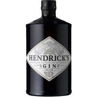 Black Hendricks Gin 70cl bottle with diamond-shaped label and gold cap.