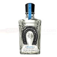 Herradura Blanco Silver Tequila 70cl bottle with embossed logo and blue neck ribbon.