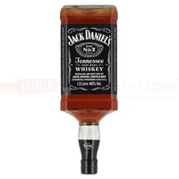 Jack Daniel's Old No 7 Whiskey 1.5L Magnum, square bottle, black label with white text, amber liquid.