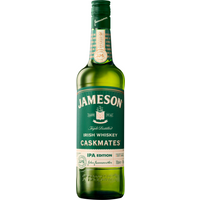 Jameson Caskmates IPA Edition Irish Whiskey 70cl, green bottle with white and gold label, green cap.