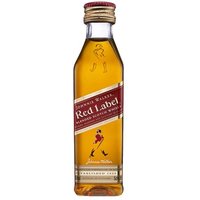 Johnnie Walker Red Label Whisky 5cl miniature bottle with red label and gold cap.