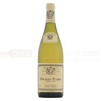 Louis Jadot Pouilly Fuisse Burgundy white wine bottle with cream label and emblem, 75cl.