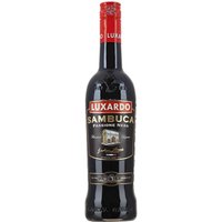 Luxardo Passione Nera Liquorice Liqueur 70cl, black bottle with red cap and gold accents, featuring Luxardo label.