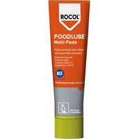 Rocol Foodlube Multi-Paste, orange tube with gray bottom, white cap, NSF logo, and text detailing multi-purpose lubricant.