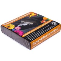 Thompson & Morgan Incredicoir 10L, compact brown block with colorful floral packaging and expansion details.