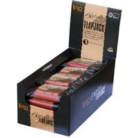 Box of 20 Torq Explore Organic Flapjacks, each 65g, in black packaging with brown and red accents.