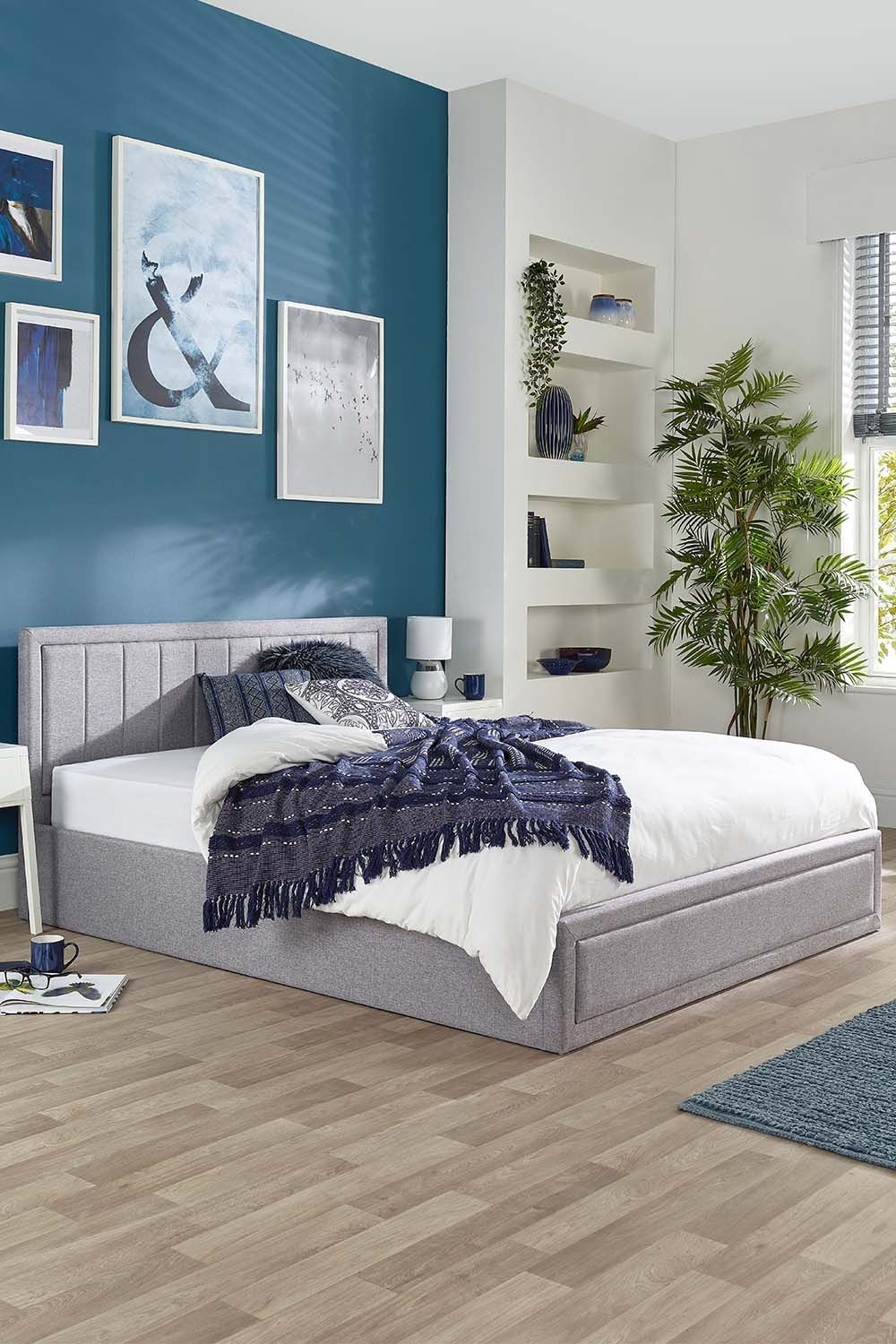 Aspire Furniture Castleton King Size Grey Ottoman Bed - image 2