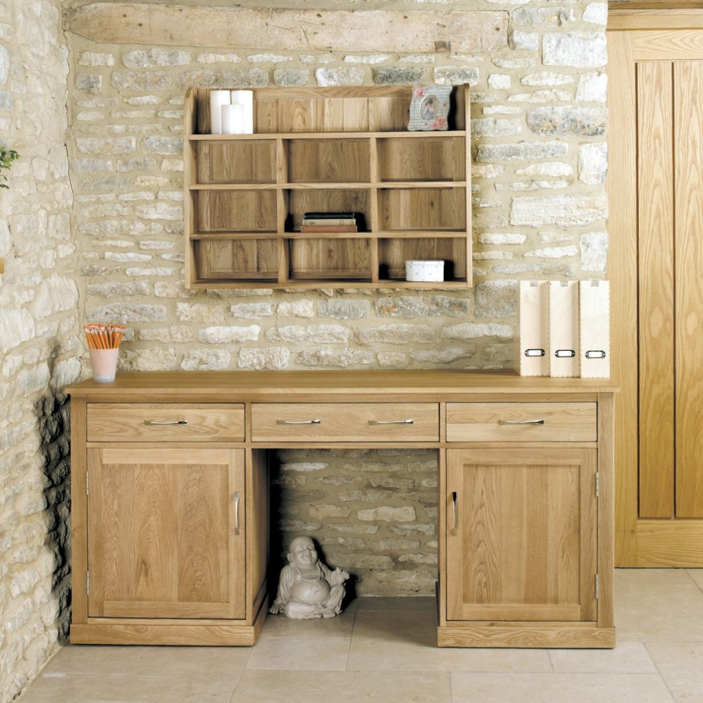 Baumhaus Mobel 10 Compartment Oak Reversible Wall Rack - image 2