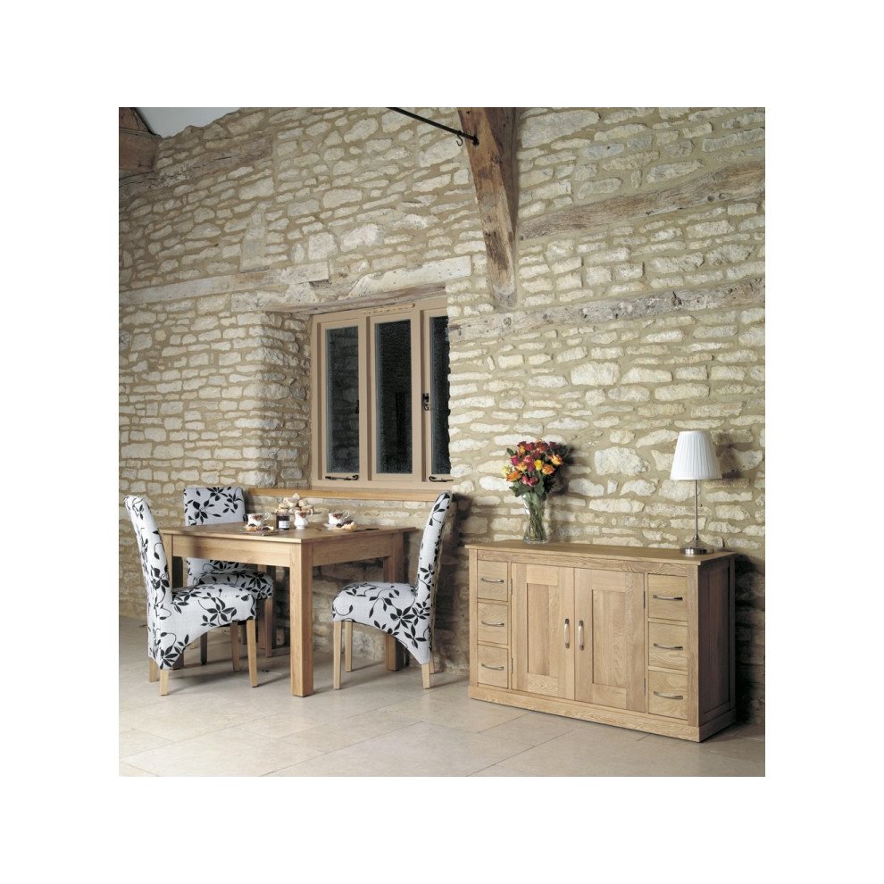 Baumhaus Mobel 2 Door 6 Drawer Oak Sideboard - image 4