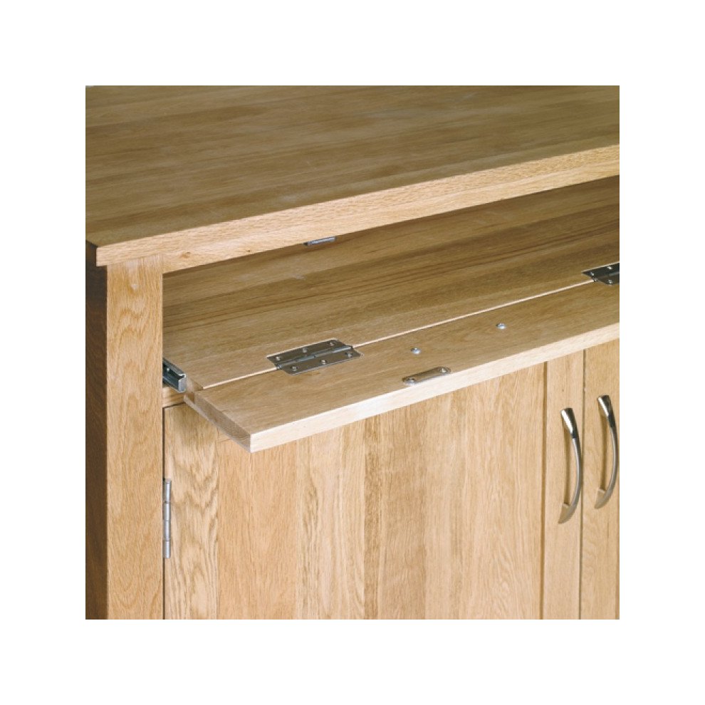 Baumhaus Mobel 2 Door Hidden Home Office Computer Desk Oak - image 5